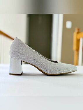 VIVAIA Elize Square-Toe Stress Free Chunky Heels Metallic Diamond 7.5